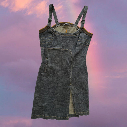 Vintage 90's Archive Cop Copine Denim Mini Dress (M)