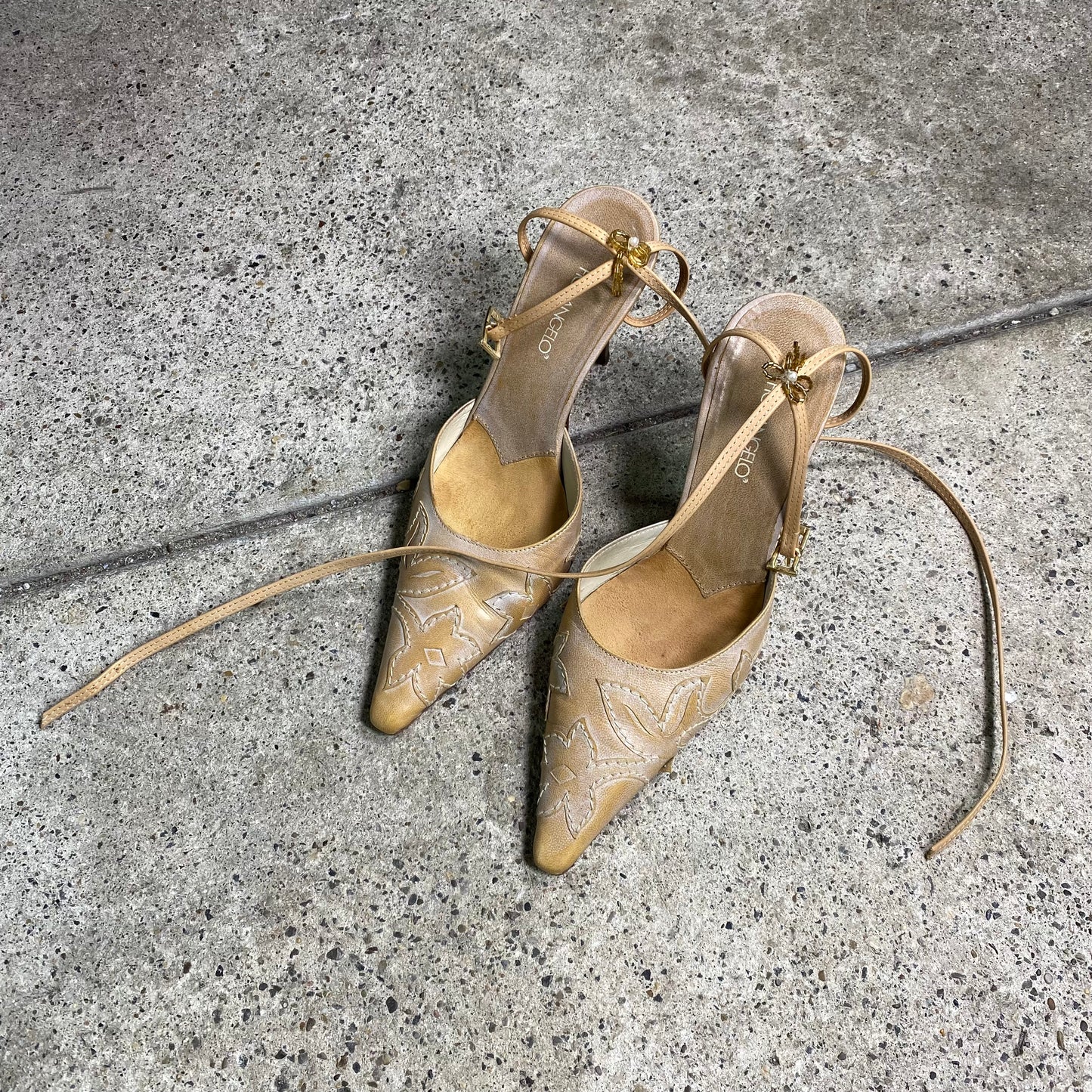 Vintage 2000's Brown Pointy Heels (Size 37)