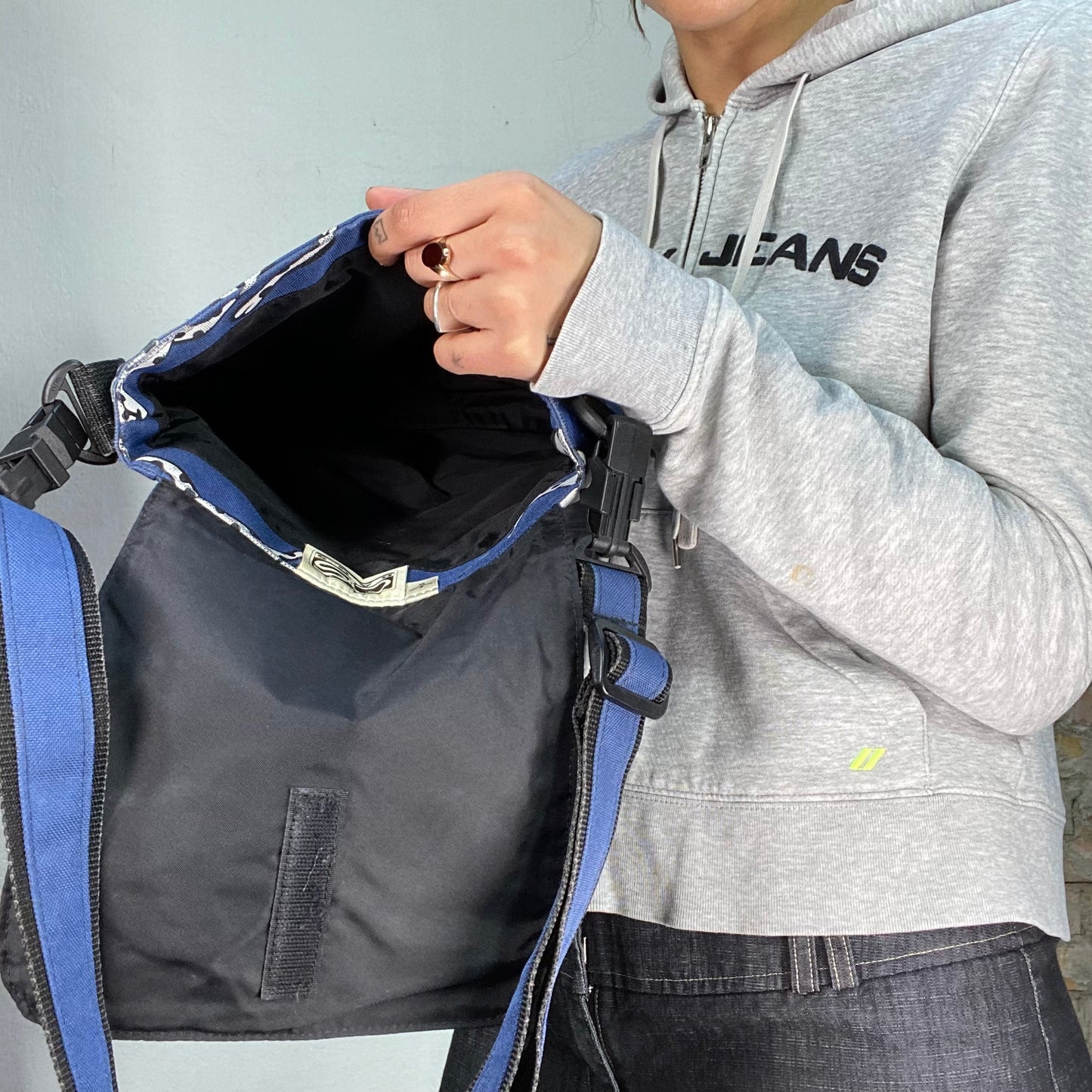 Vintage 2000's Blue Chiemsee Crossbody Messenger Bag