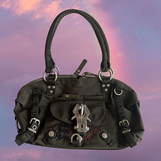 Vintage Y2K Cyber George Gina & Lucy Khaki Bowling Shoulder Bag