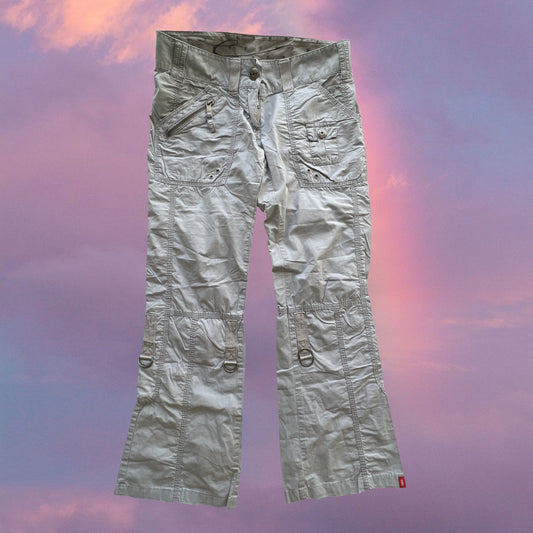 Vintage 90's Low Waist Gray Cargo Pants (34 EU / UK 6 / US 2)