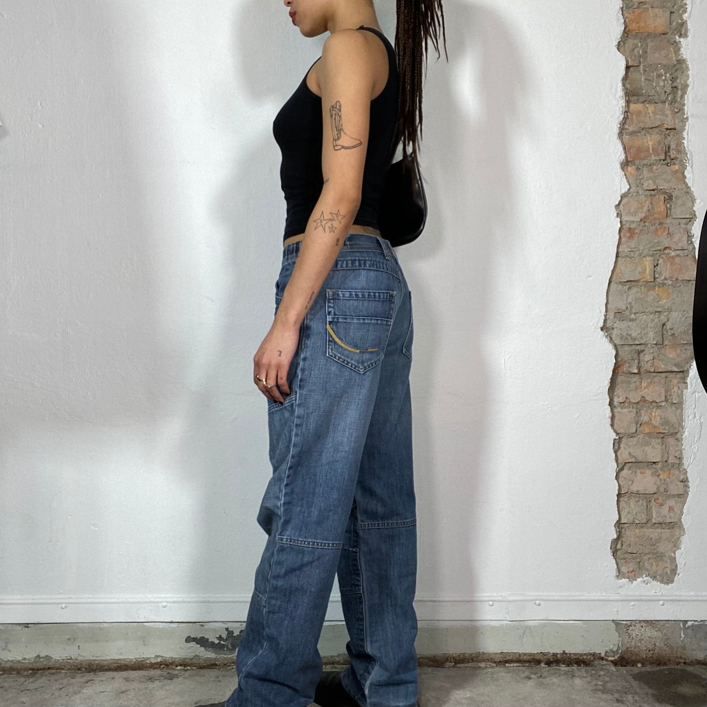 Vintage 90's Streetstyle Baggy Light Wash Denim Boyfriend Jeans (S/M)