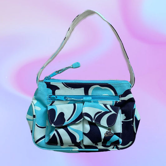 Vintage Y2K Roxy Hibiscus Print Shoulder Bag