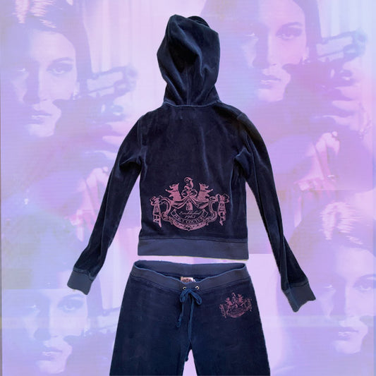 Vintage Y2K Juicy Couture Navy Tracksuit Set (S)