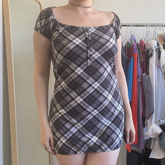 Vintage 90's Plaid Dress (S)