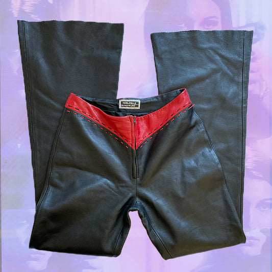 Vintage 90's Racer Leather Pants (38)