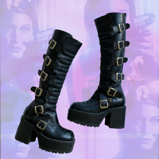 Vintage 90's Buffalo Bratz Style Platform Boots (38 EU)