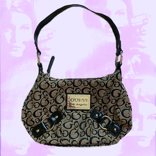 Vintage Y2K Guess Monogram Shoulder Bag