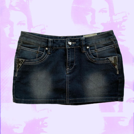 Vintage Y2K Denim Mini Skirt (36)