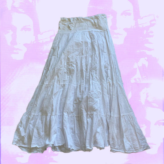 Vintage 90's White Fairycore Maxi Skirt (S/M)