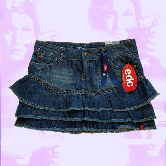 Vintage Y2K EDC Denim Mini Skirt (38/40)