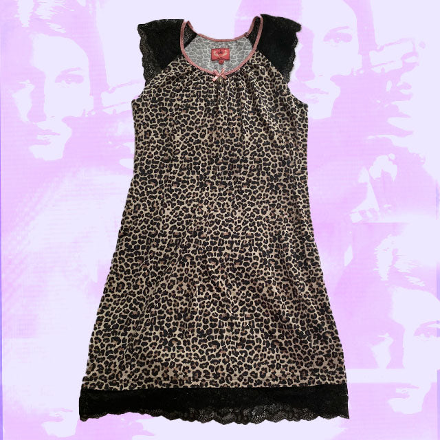 Vintage 90's Vive Maria Cheetah and Lace Dress (XS/S)