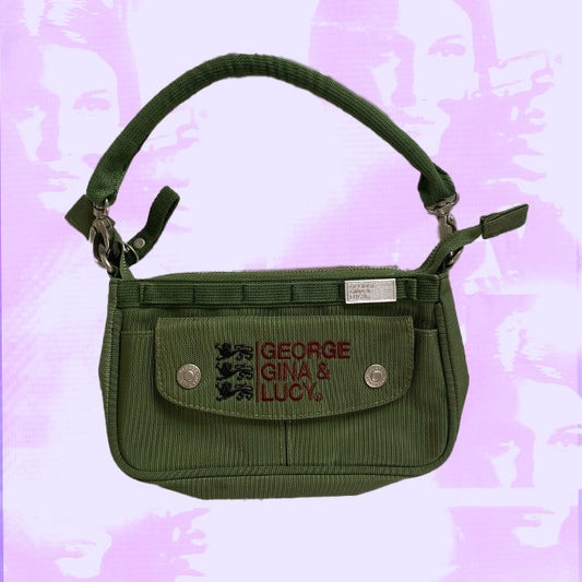 Vintage Y2K George Gina & Lucy Green Shoulder Bag