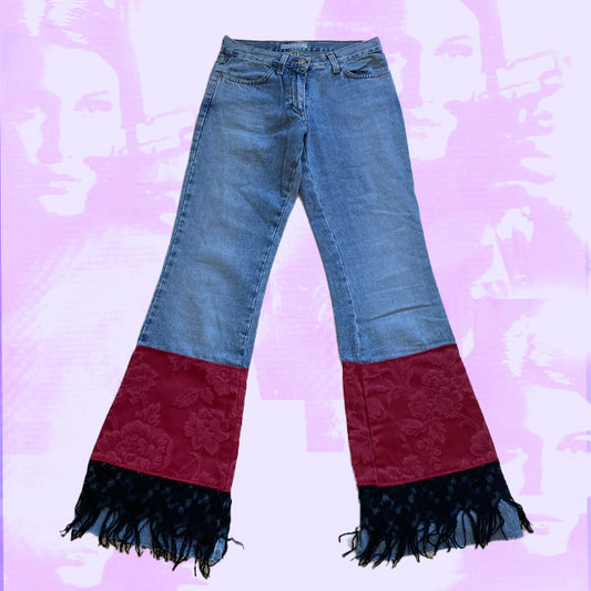 Vintage 90's Jeans with Boho Applique (34)