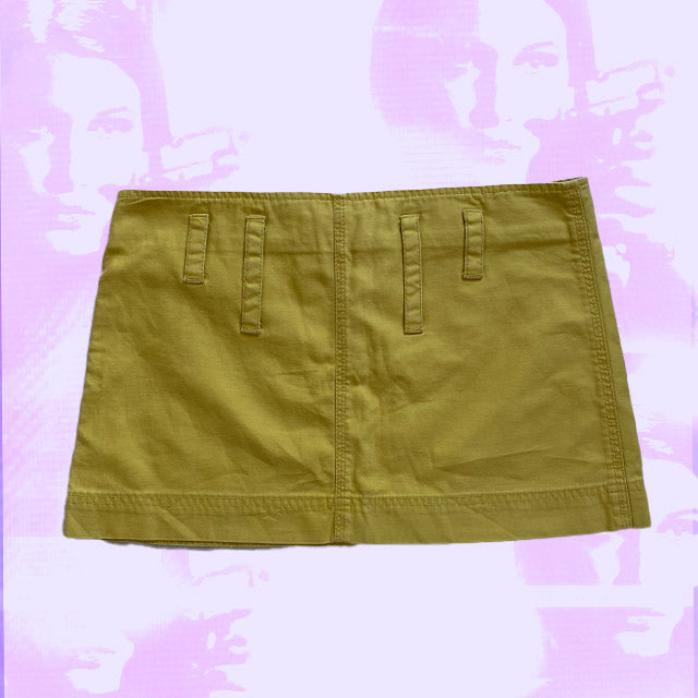 Vintage Y2K Killah Miss Sixty Yellow Mini Skirt (S)