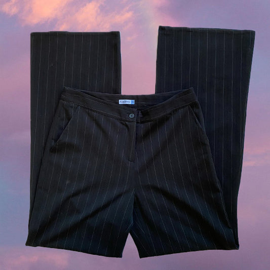 Vintage 90's Low Waist Pinstripe Bootcut Trousers (38 EU/UK 12)