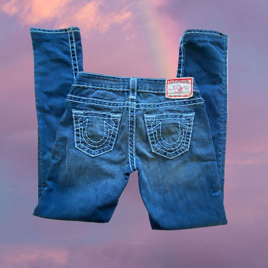 Vintage Y2K True Religion Low Waist Straight Fit Jeans (34 EU)