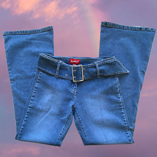 Vintage Y2K Low Waist Jeans with Belt (38 EU/UK 12)