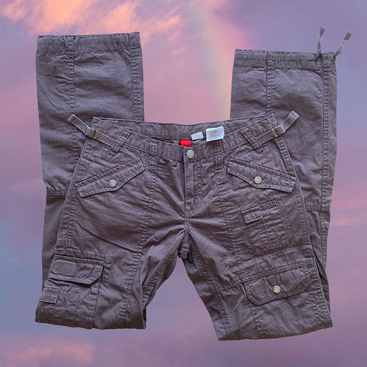 Vintage 90's Low Waist Brown Cargos (36 EU/UK 8)