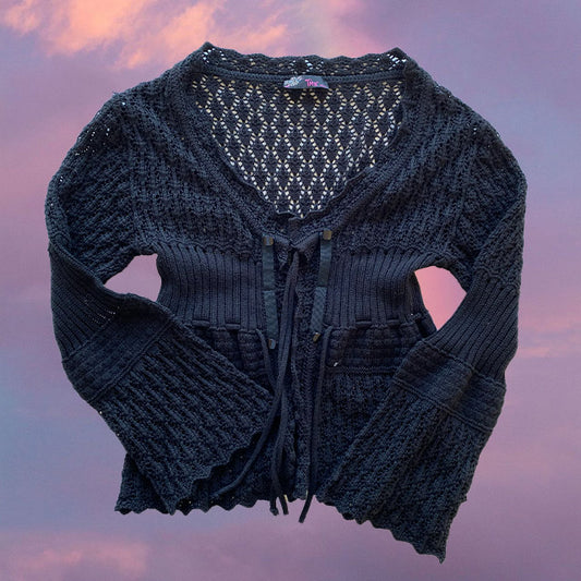 Vintage 90's Fairy Witchy Black Knit (XS)