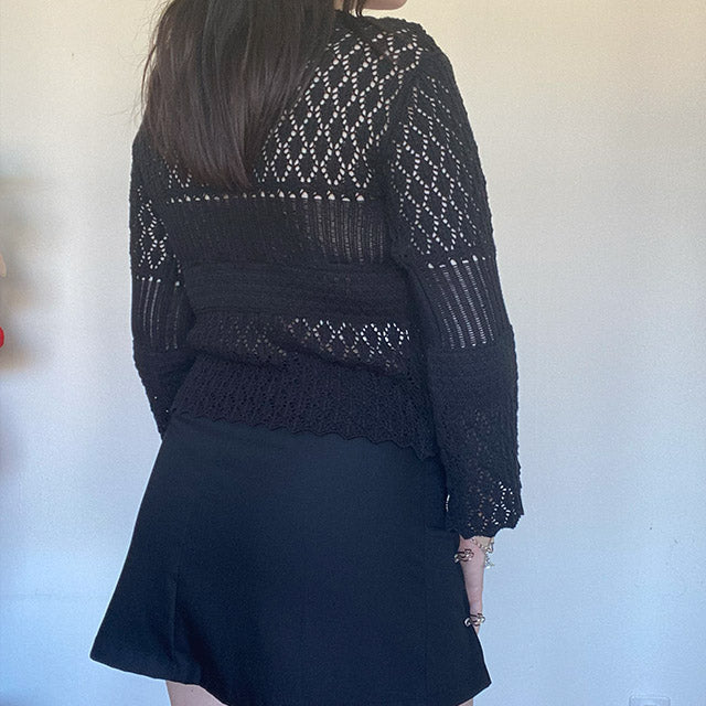 Vintage 90's Fairy Witchy Black Knit (XS)