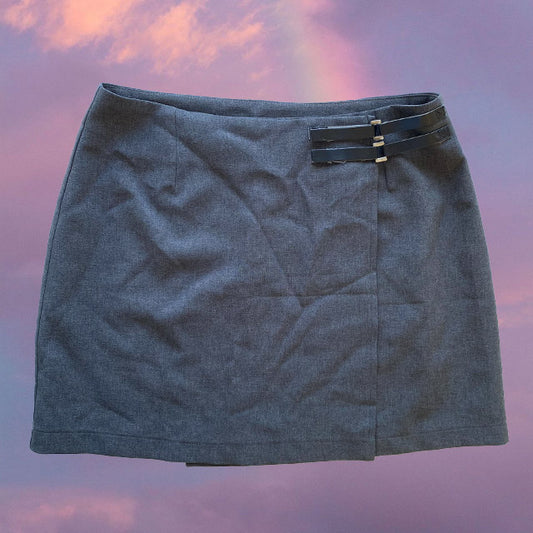 Vintage 90's New Look Grey Mini Skirt (38 / UK 10)