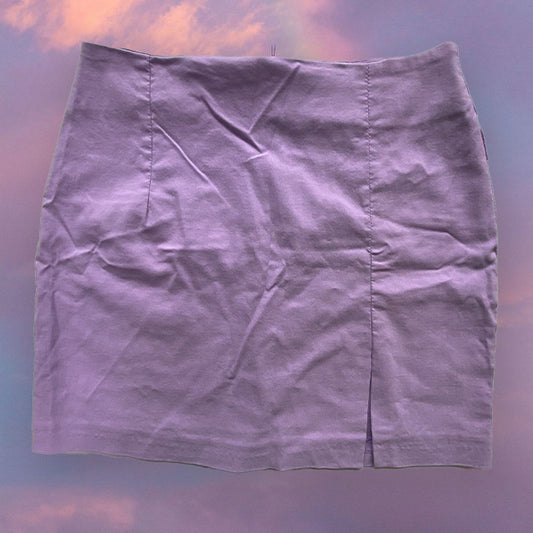Vintage 90's Orsay Lilac Miniskirt with Slit (EU 38/UK 12)