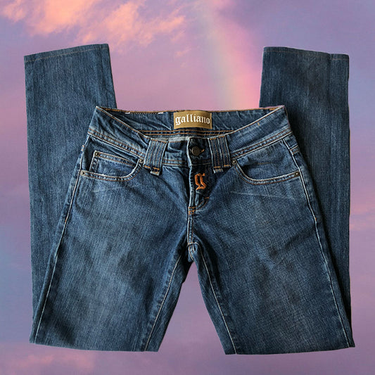 Vintage Y2K Archive Galliano Low Waist Straight Fit Jeans (34 EU / UK 6)