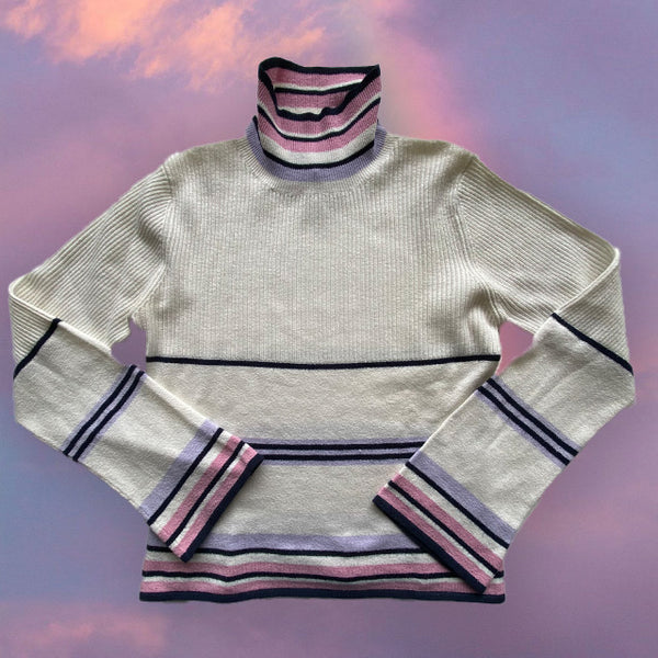 Vintage striped turtleneck sale