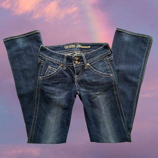 Vintage Y2K Guess Jeans Low Waist Blue Bootcut Jeans (34 EU/UK 6)