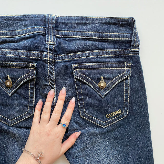 Vintage Y2K Guess Jeans Low Waist Blue Bootcut Jeans (34 EU/UK 6)