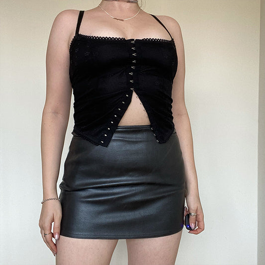 Vintage 90's Morgan de Toi Vegan Leather Miniskirt (34 EU/UK 6)