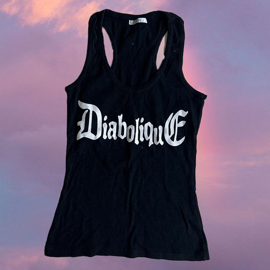 Vintage 90's Grunge Diabolique Black Tank Top (S)
