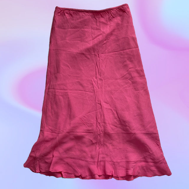 Vintage Y2K Pink Midi Skirt