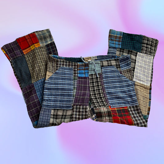 Vintage 90's Low Waisted Patchwork Baggy Pants