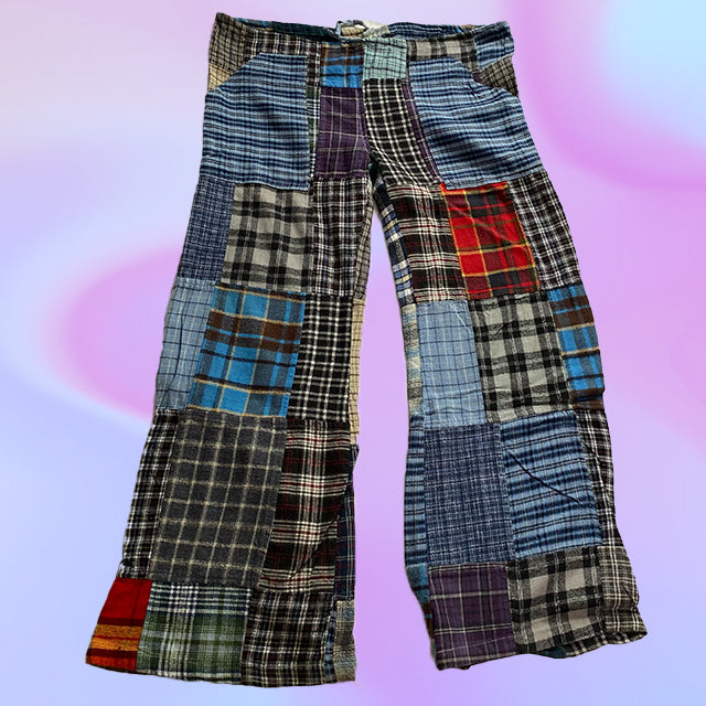 Vintage 90's Low Waisted Patchwork Baggy Pants