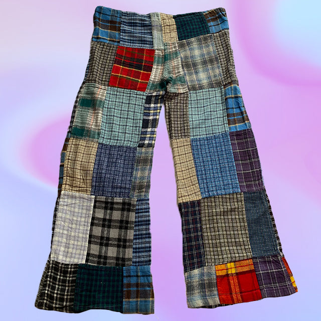 Vintage 90's Low Waisted Patchwork Baggy Pants
