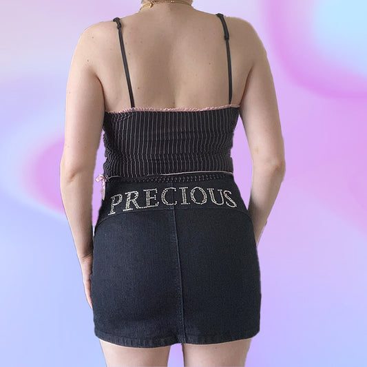 Vintage Y2K "PRECIOUS" Denim Mini Skirt