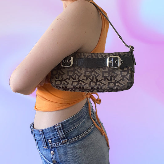 Vintage 90's DKNY Monogram Pochette