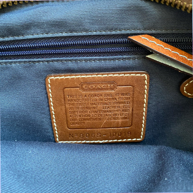 Vintage Y2K Coach Denim Patchwork Shoulder Bag