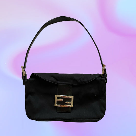 Vintage 90's Black Fendi Baguette