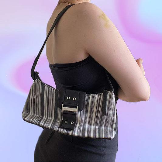 Vintage 90's Striped Shoulder Bag