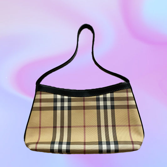 Vintage 90's Burberry Nova Check Shoulder Bag