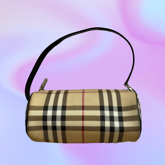 Vintage 90's Burberry Barrel Shoulder Bag