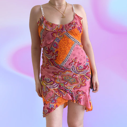 Vintage 90's Paisley Print Dress