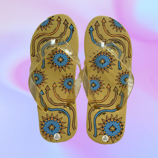 Vintage 90's Deadstock Funky Sun Flip Flops (36/37)