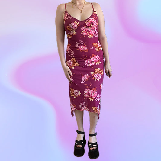 Vintage 90's Kookai Floral Mesh Maxi Dress