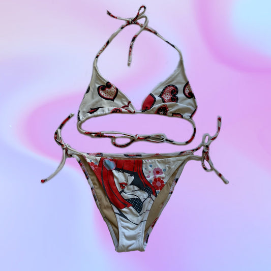 Vintage Y2K La Perla Bikini with Sarong Skirt