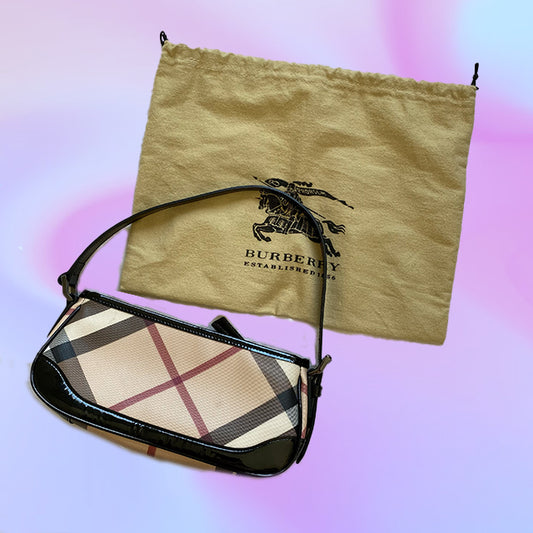 Vintage 90's Burberry Nova Check Shoulder Bag