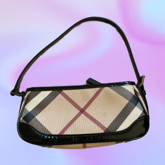 Vintage 90's Burberry Nova Check Shoulder Bag